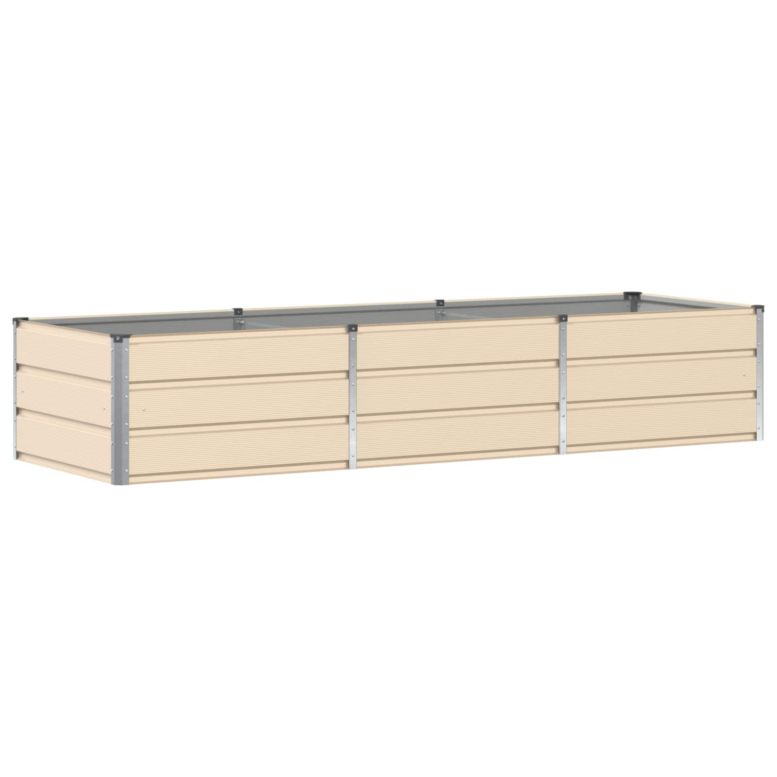 Vidaxx jardinière ivoire 240 x 80 x 45 cm acier