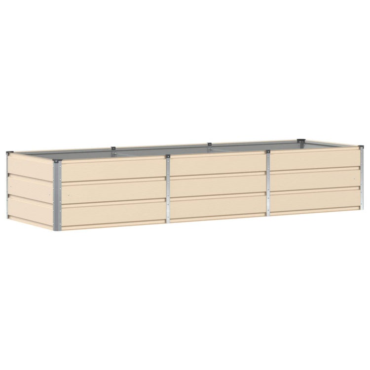 Vidaxx jardinière ivoire 240 x 80 x 45 cm acier
