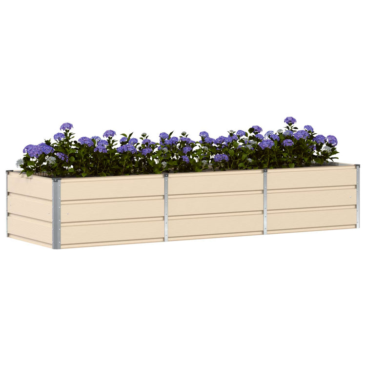 Vidaxx jardinière ivoire 240 x 80 x 45 cm acier