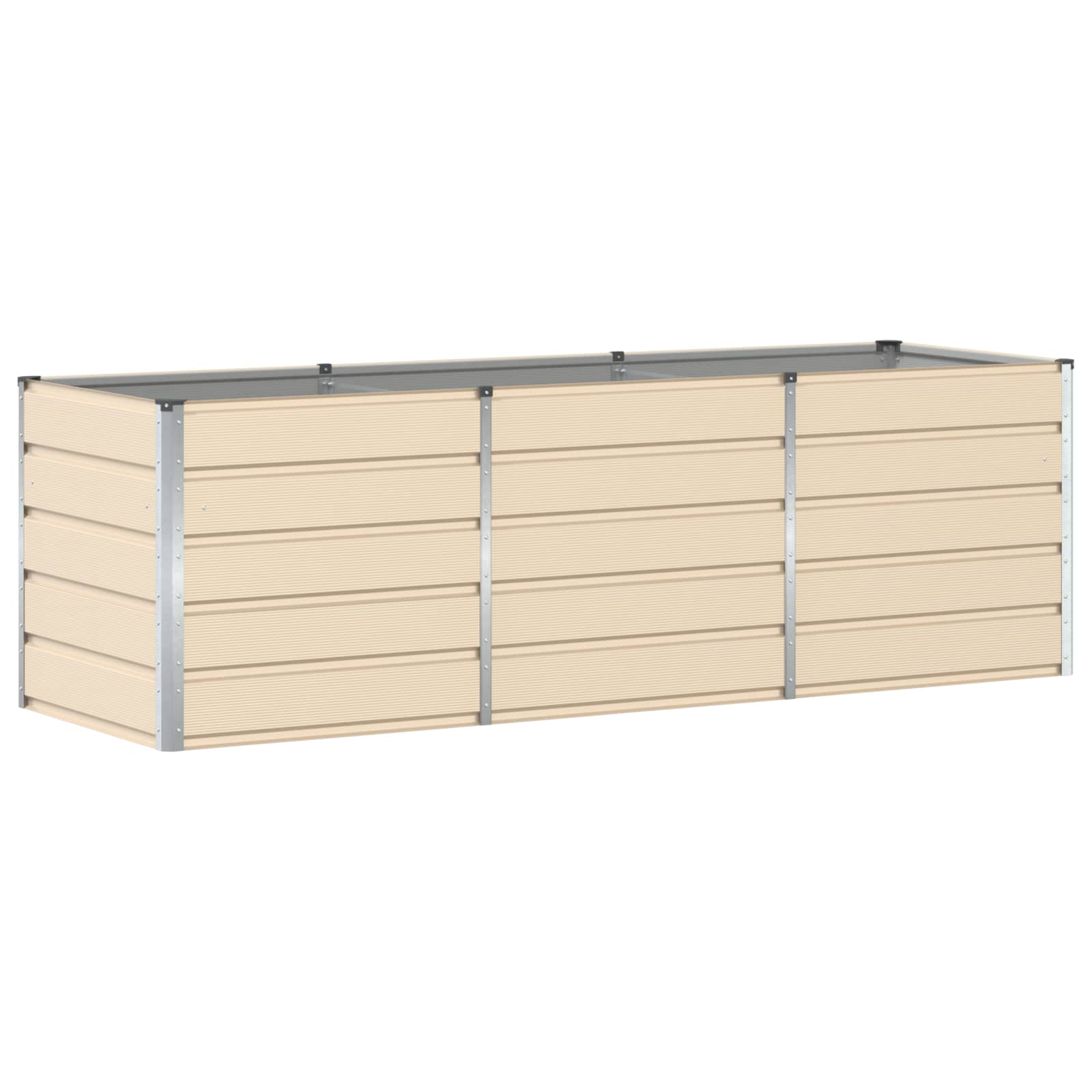 Vidaxx jardinière ivoire 240 x 80 x 75 cm acier