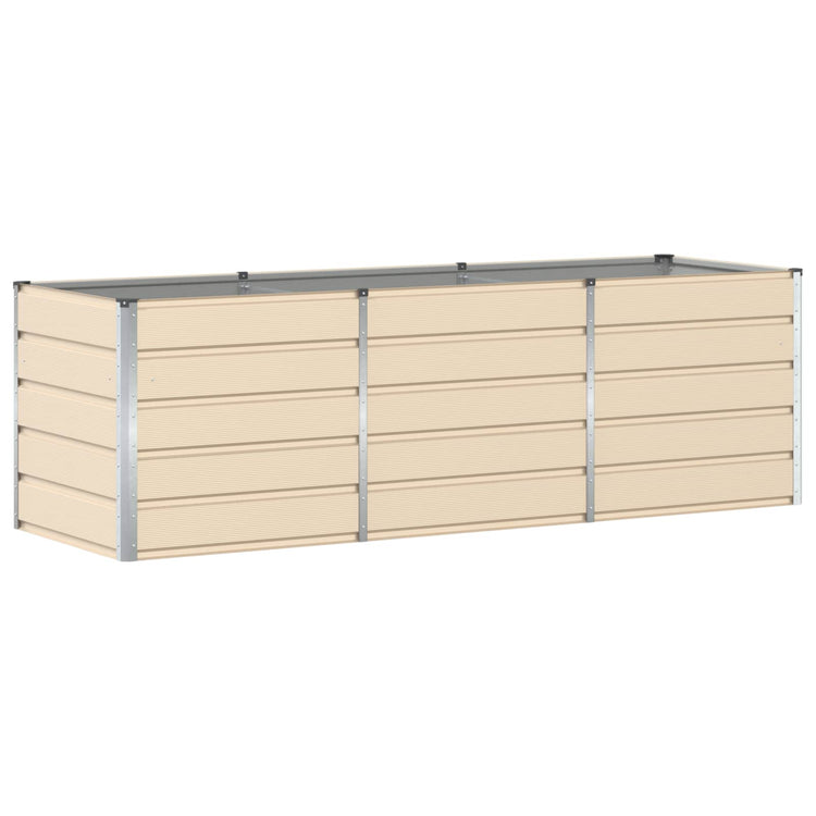 Vidaxx jardinière ivoire 240 x 80 x 75 cm acier