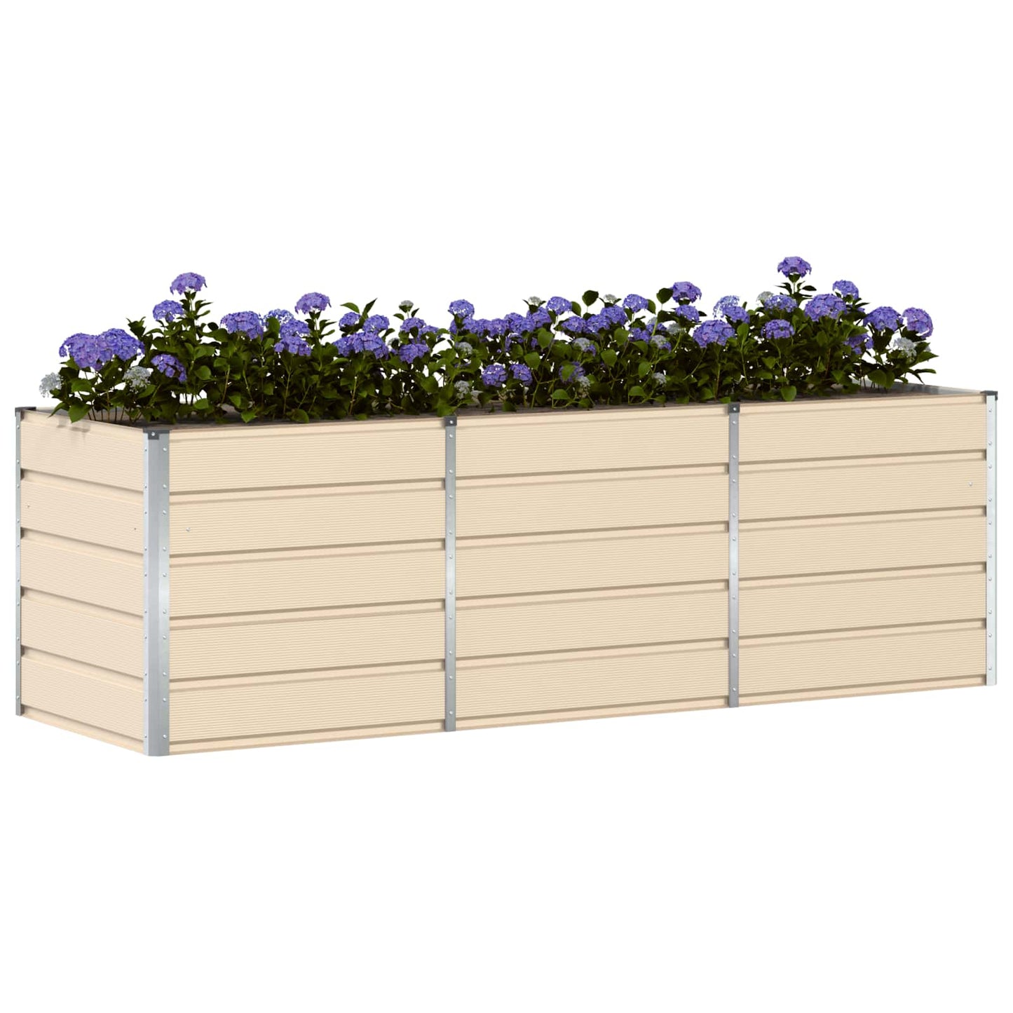 Vidaxx jardinière ivoire 240 x 80 x 75 cm acier