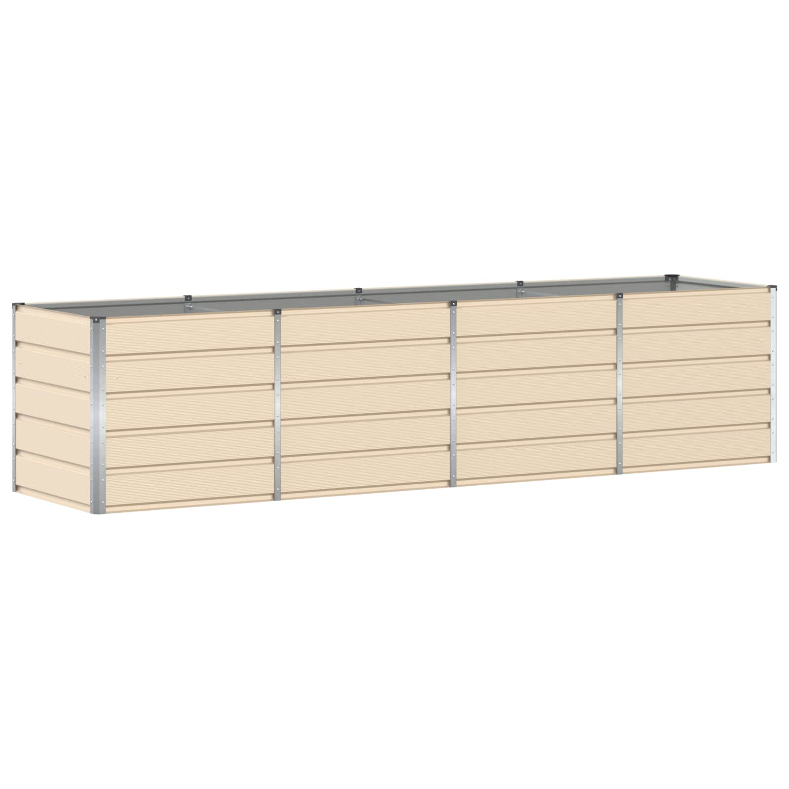 Vidaxx jardinière ivoire 240 x 80 x 75 cm acier