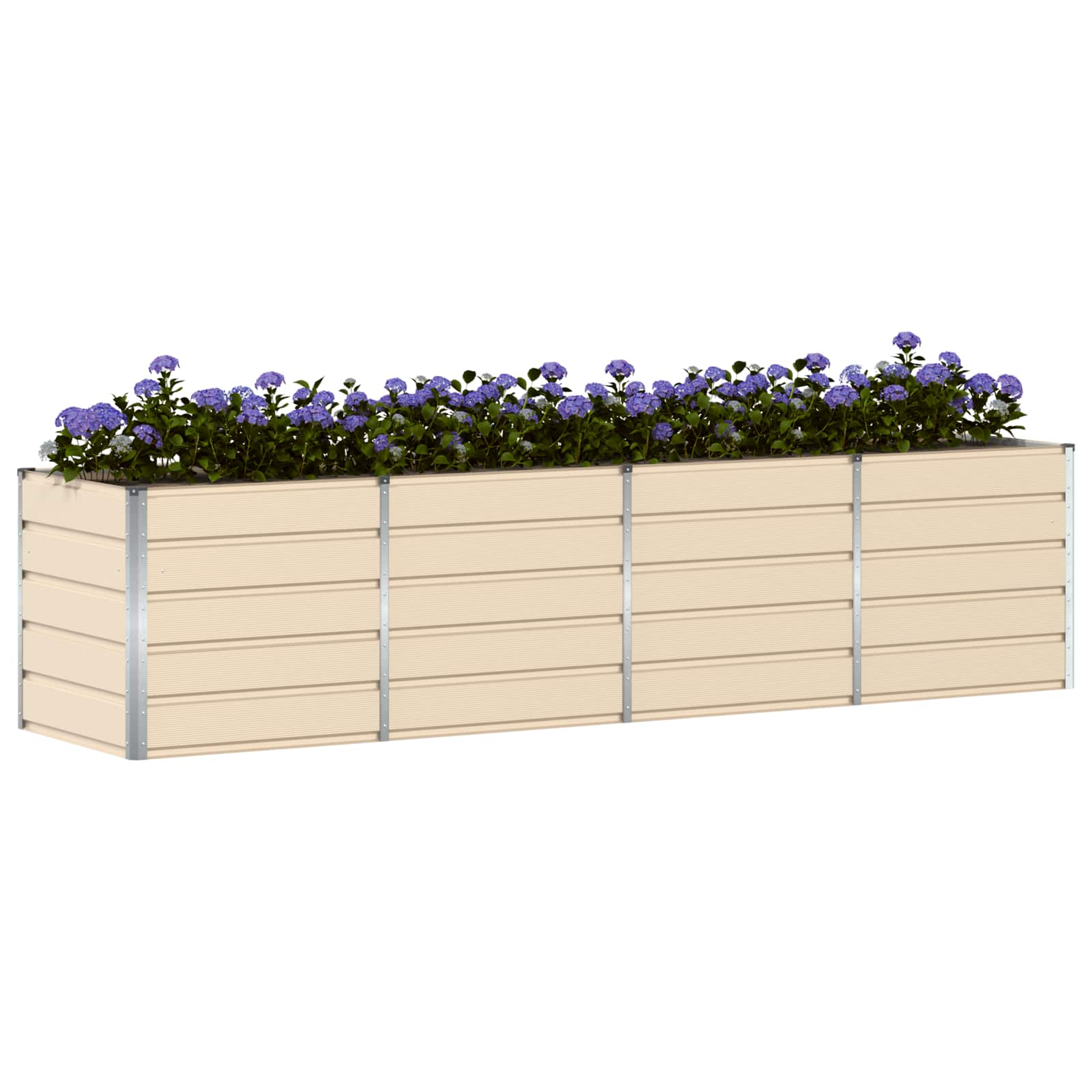 Vidaxx jardinière ivoire 240 x 80 x 75 cm acier