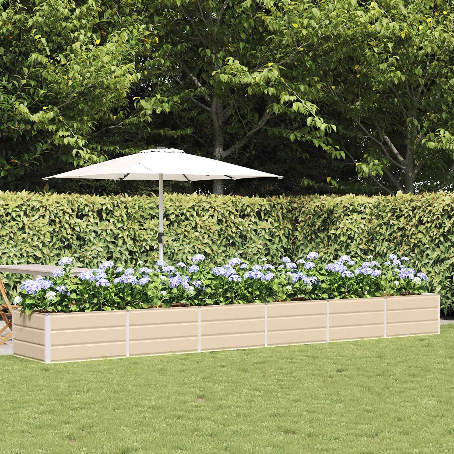 Vidaxx jardinière ivoire 480 x 80 x 45 cm acier