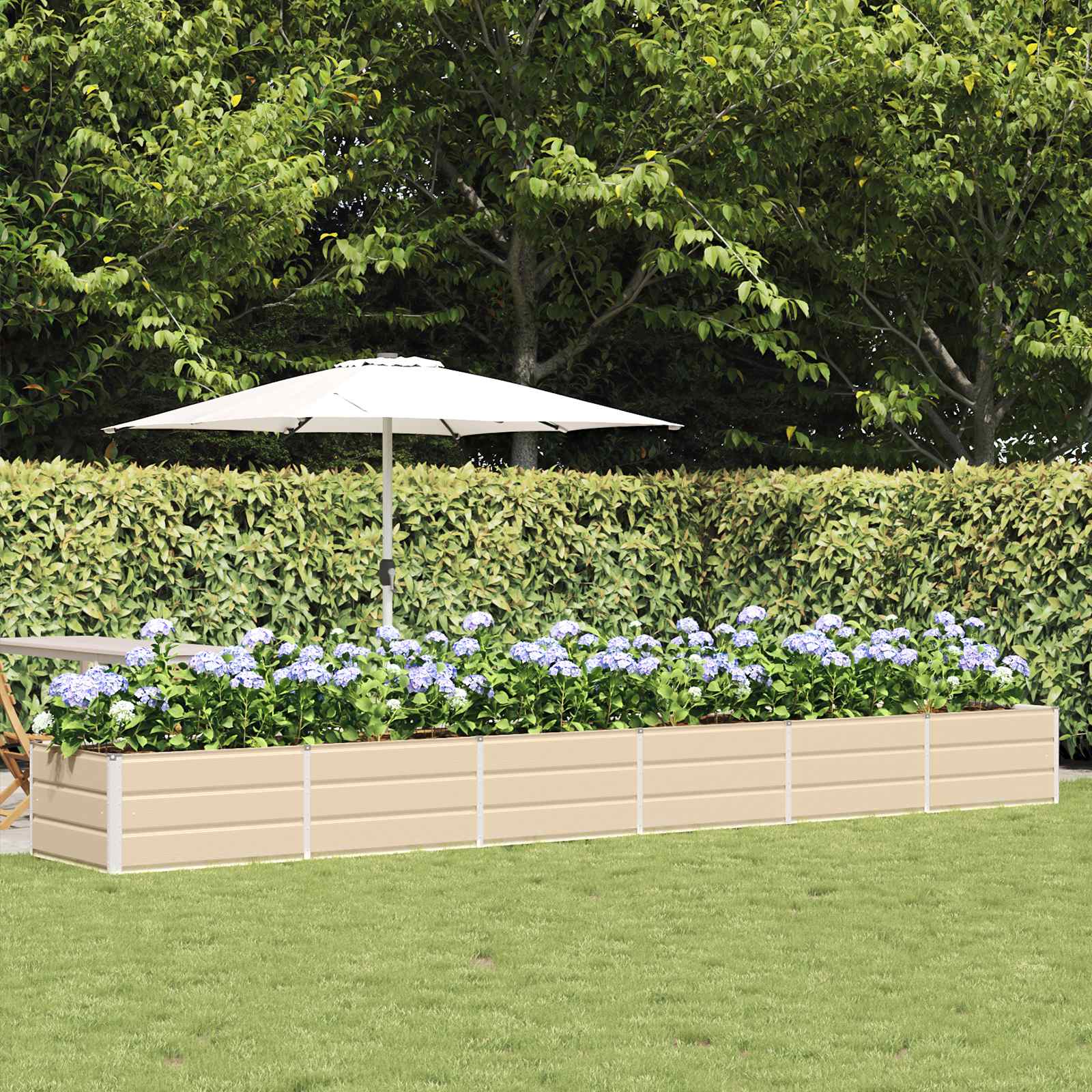 Vidaxx jardinière ivoire 480 x 80 x 45 cm acier