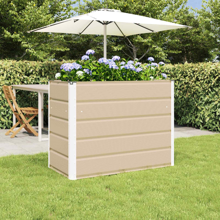 Vidaxx jardinière ivoire 480 x 50 x 45 cm en acier galvanisé