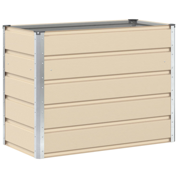 Vidaxx jardinière ivoire 480 x 50 x 45 cm en acier galvanisé