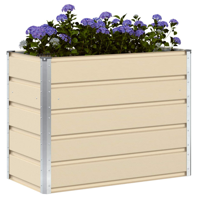 Vidaxx jardinière ivoire 480 x 50 x 45 cm en acier galvanisé