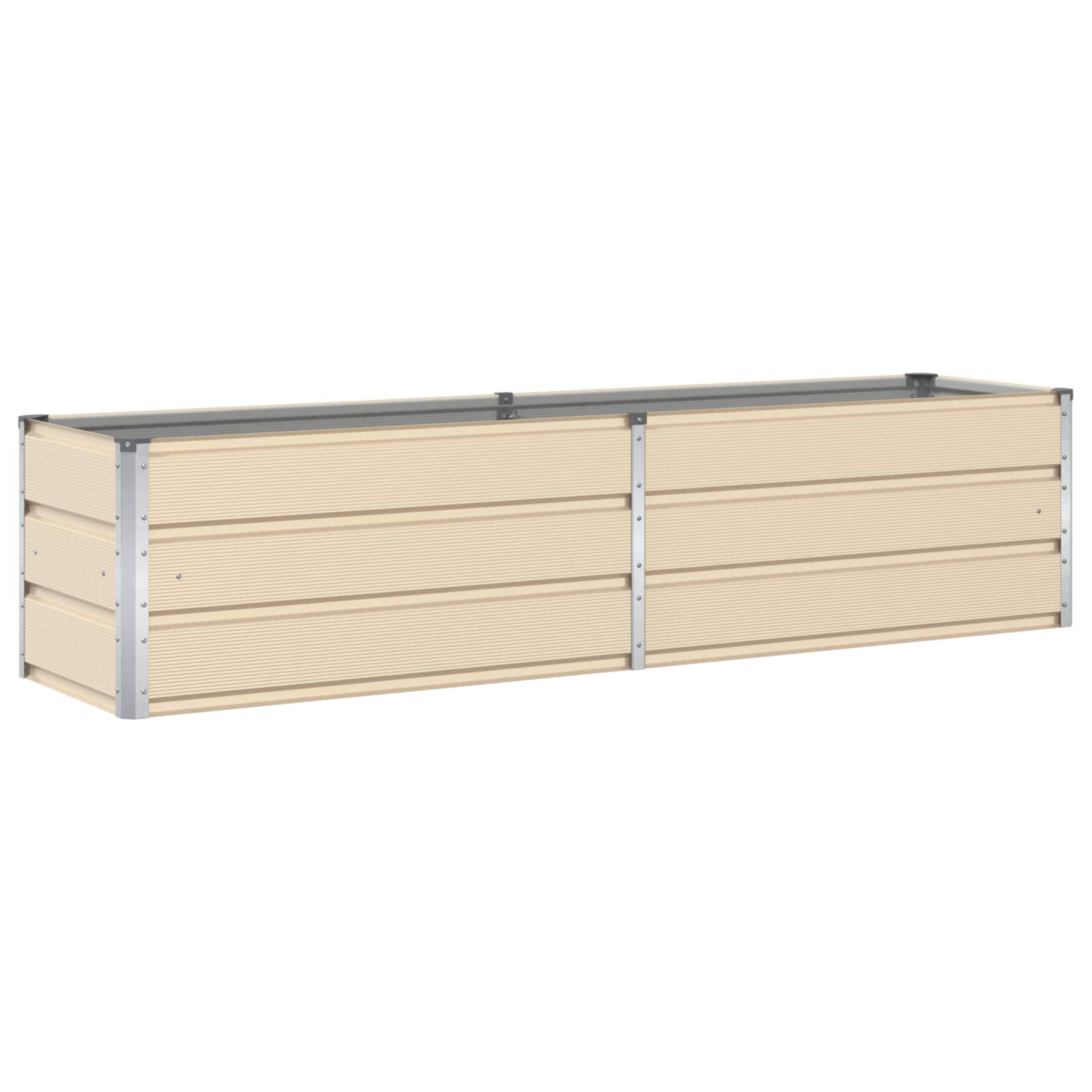 Vidaxx jardinière ivoire 480 x 50 x 45 cm en acier galvanisé
