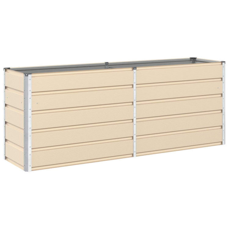 Vidaxx jardinière ivoire 480 x 50 x 45 cm en acier galvanisé