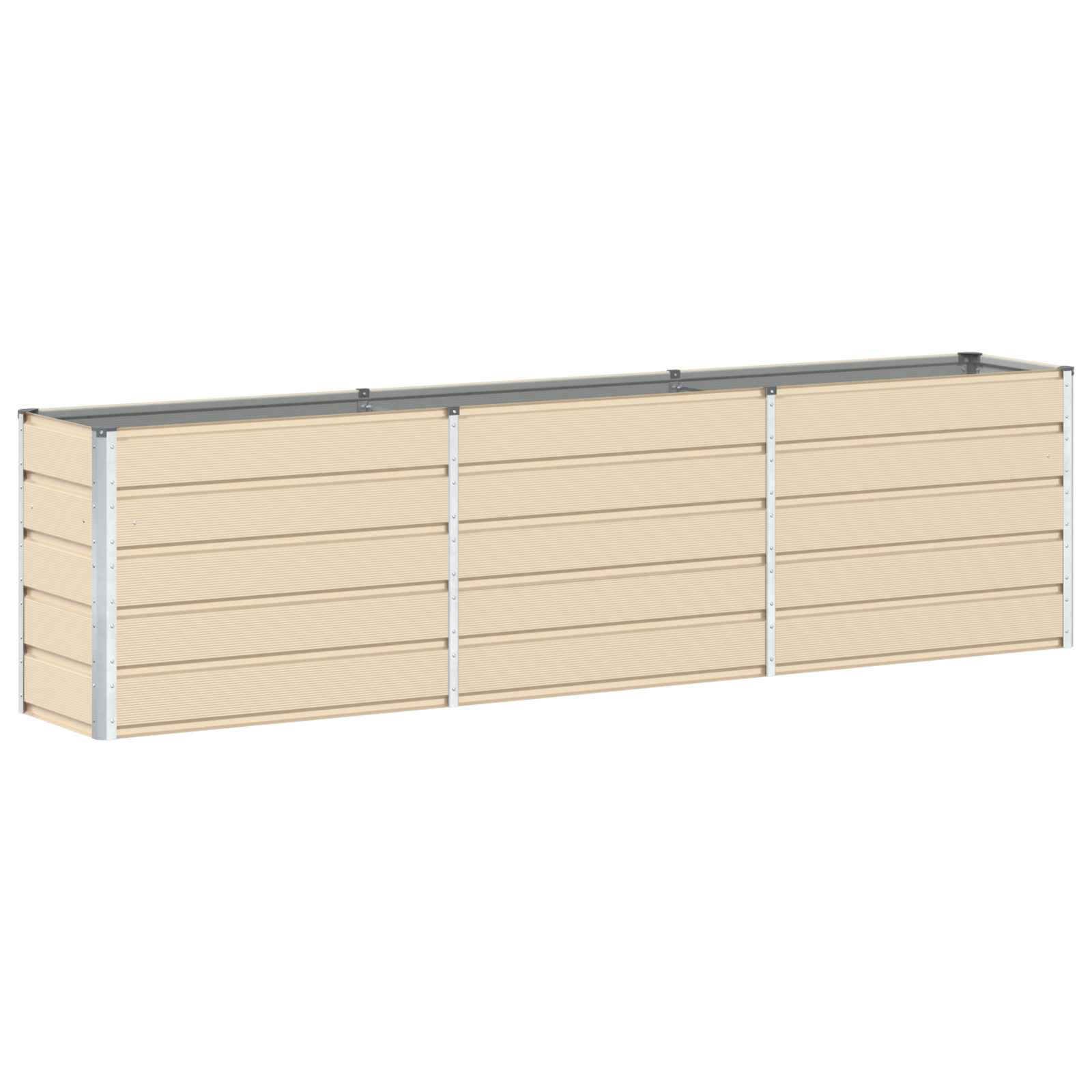 Vidaxx jardinière ivoire 480 x 50 x 45 cm en acier galvanisé