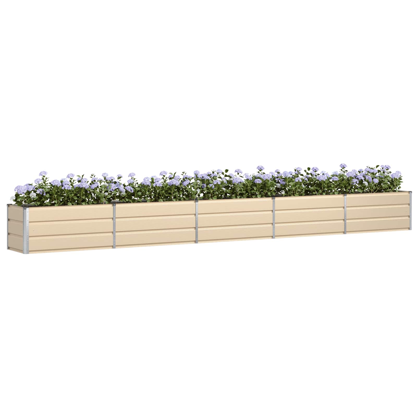 Vidaxx jardinière ivoire 480 x 50 x 45 cm en acier galvanisé