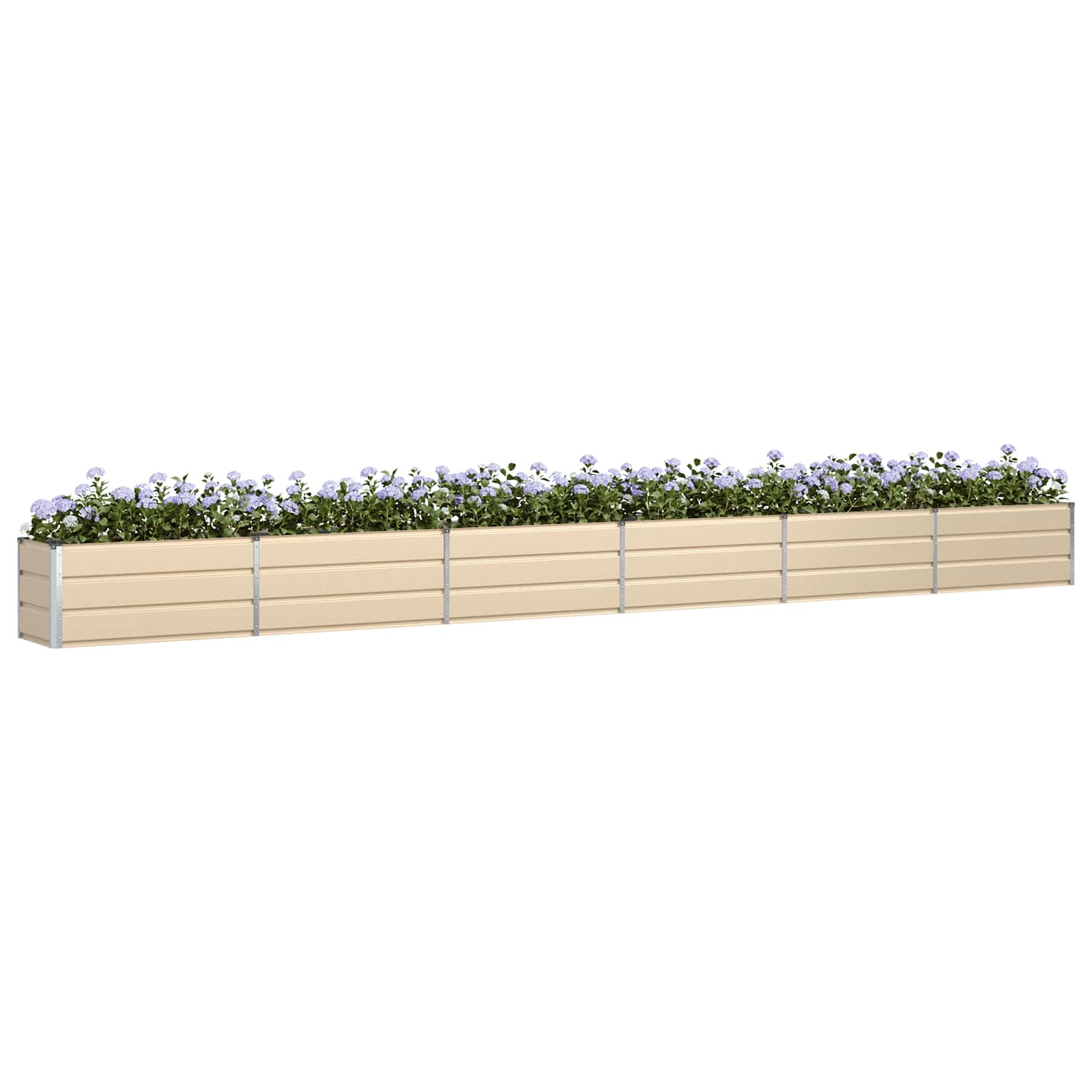 Vidaxx jardinière ivoire 480 x 50 x 45 cm en acier galvanisé