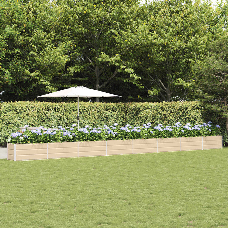 Vidaxx jardinière ivoire 480 x 50 x 45 cm en acier galvanisé