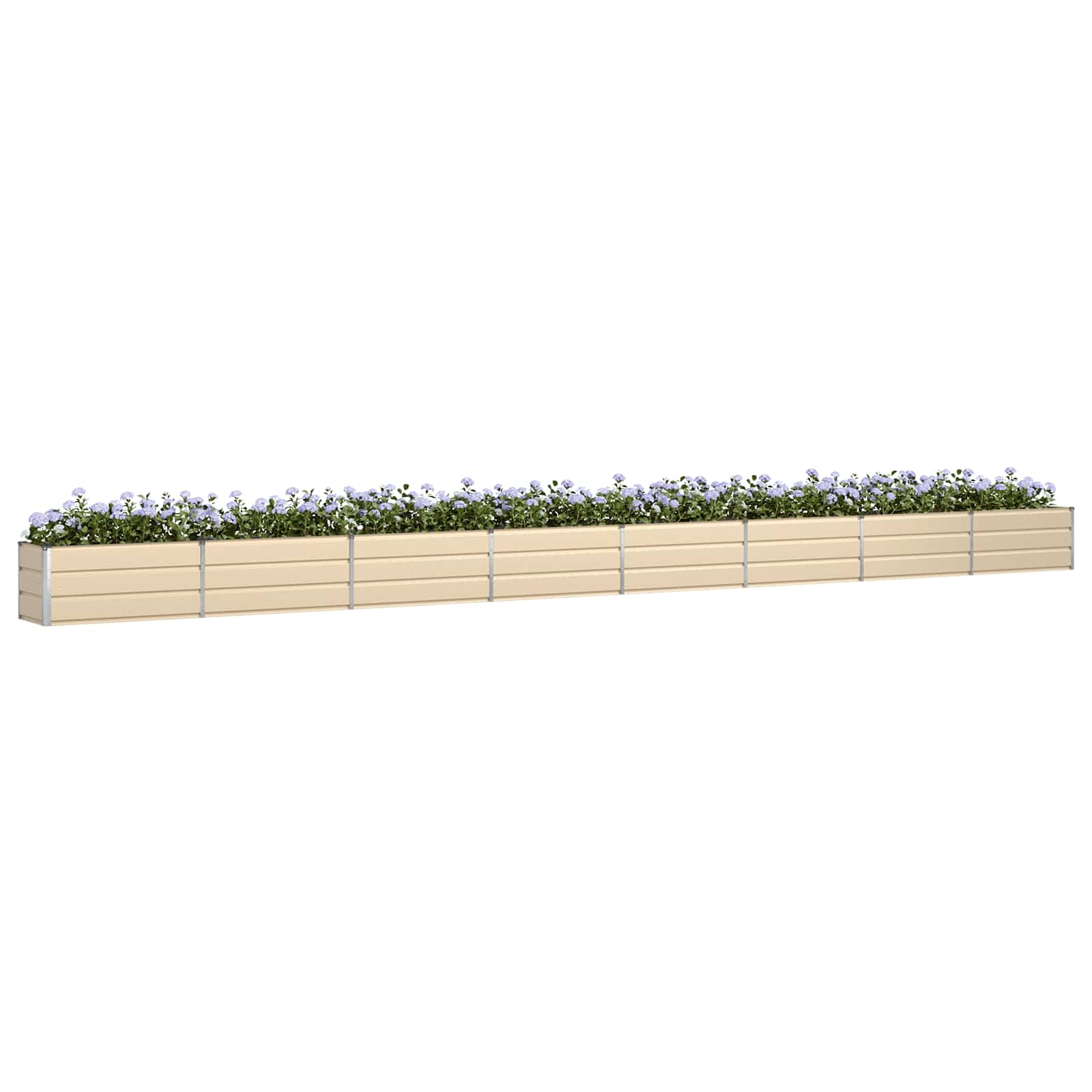 Vidaxx jardinière ivoire 480 x 50 x 45 cm en acier galvanisé