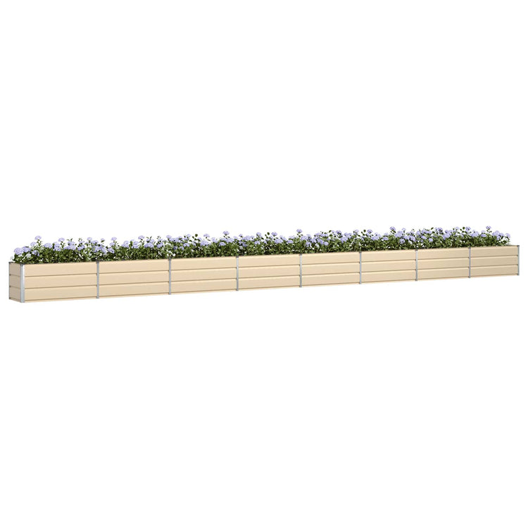 Vidaxx jardinière ivoire 480 x 50 x 45 cm en acier galvanisé