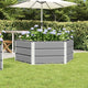 Vidaxx jardinière gris clair 129 x 129 x 45 cm acier