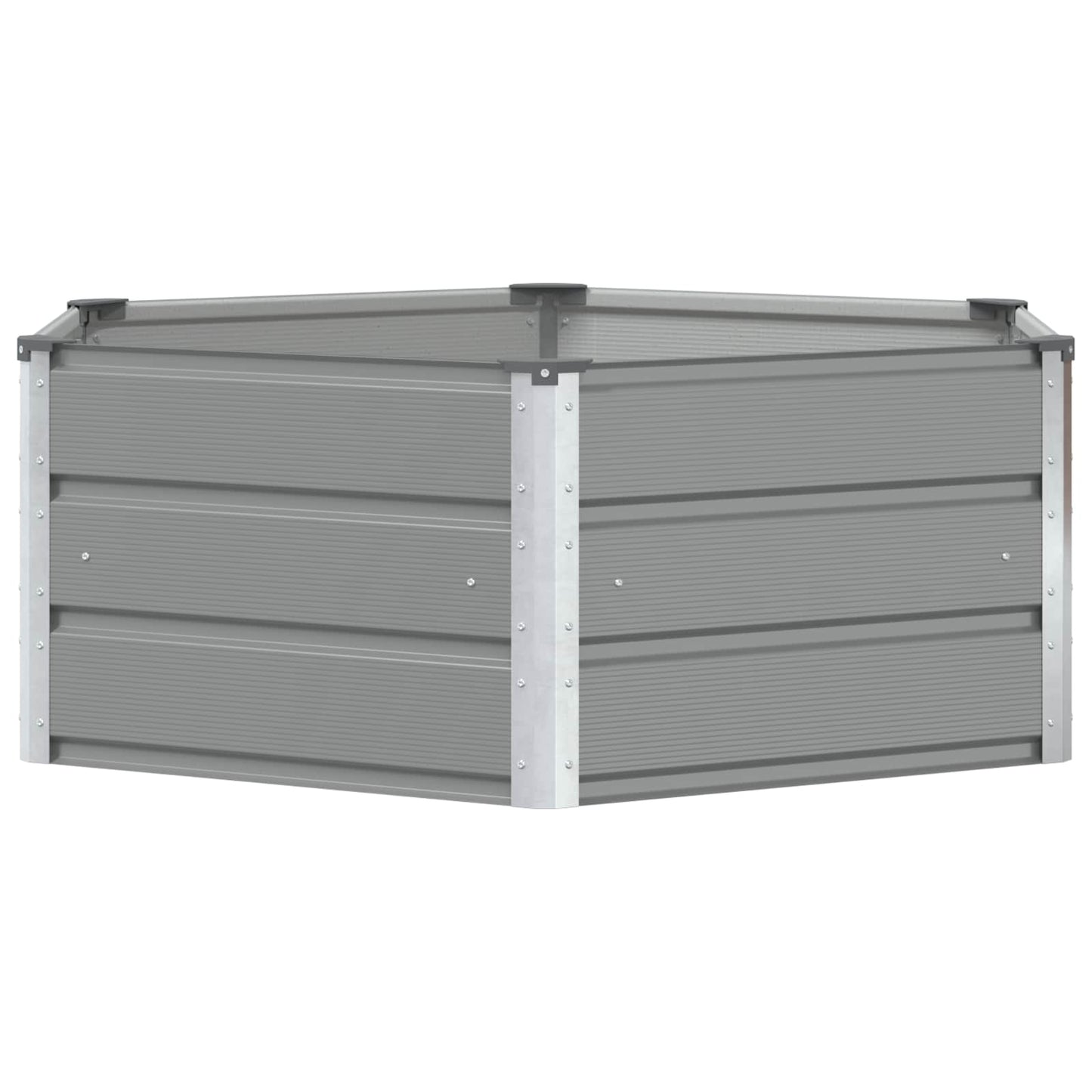 Vidaxx jardinière gris clair 129 x 129 x 45 cm acier