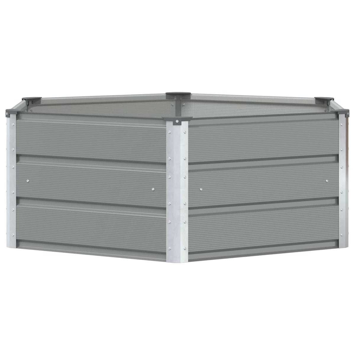 Vidaxx jardinière gris clair 129 x 129 x 45 cm acier