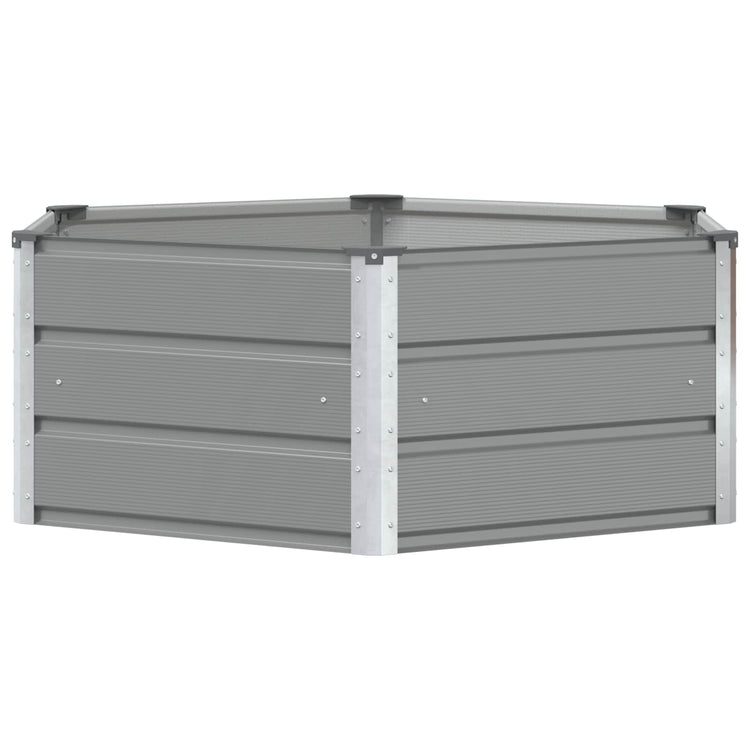 Vidaxx jardinière gris clair 129 x 129 x 45 cm acier