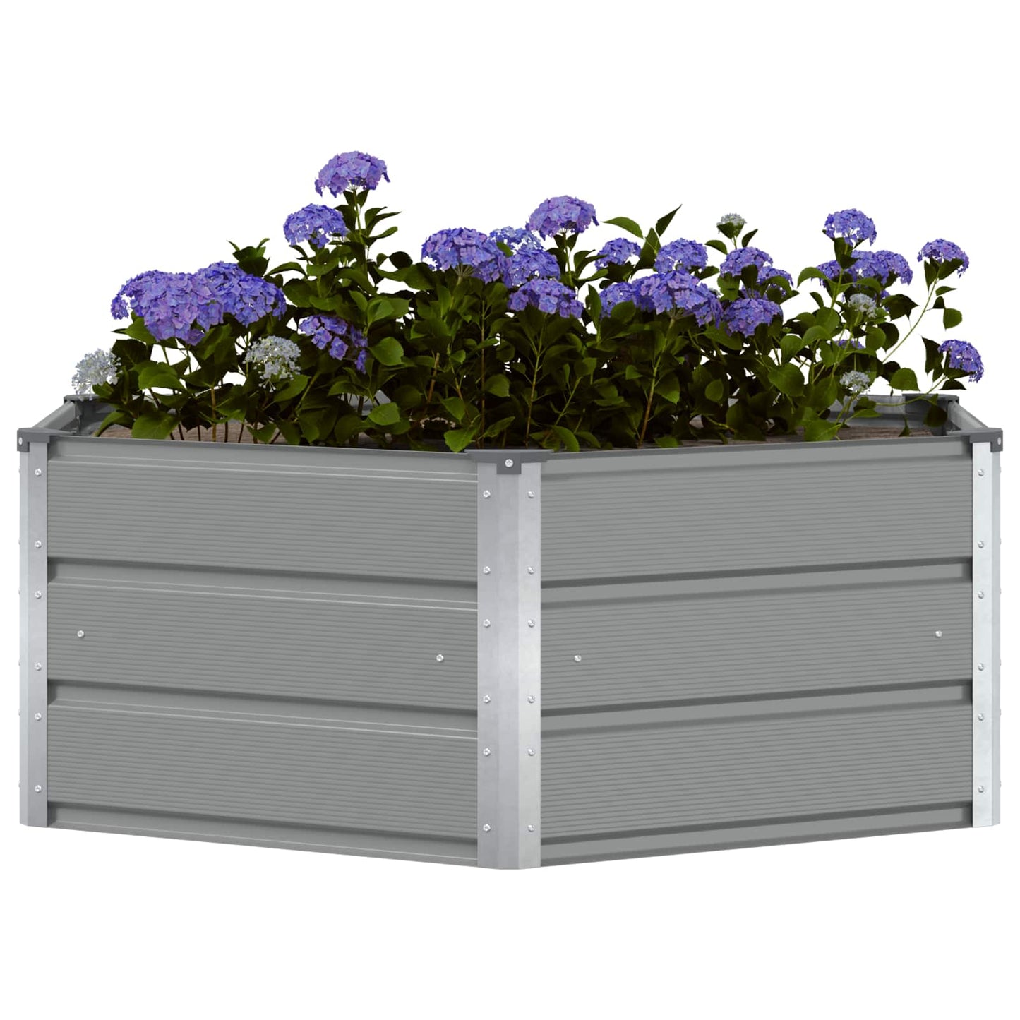 Vidaxx jardinière gris clair 129 x 129 x 45 cm acier