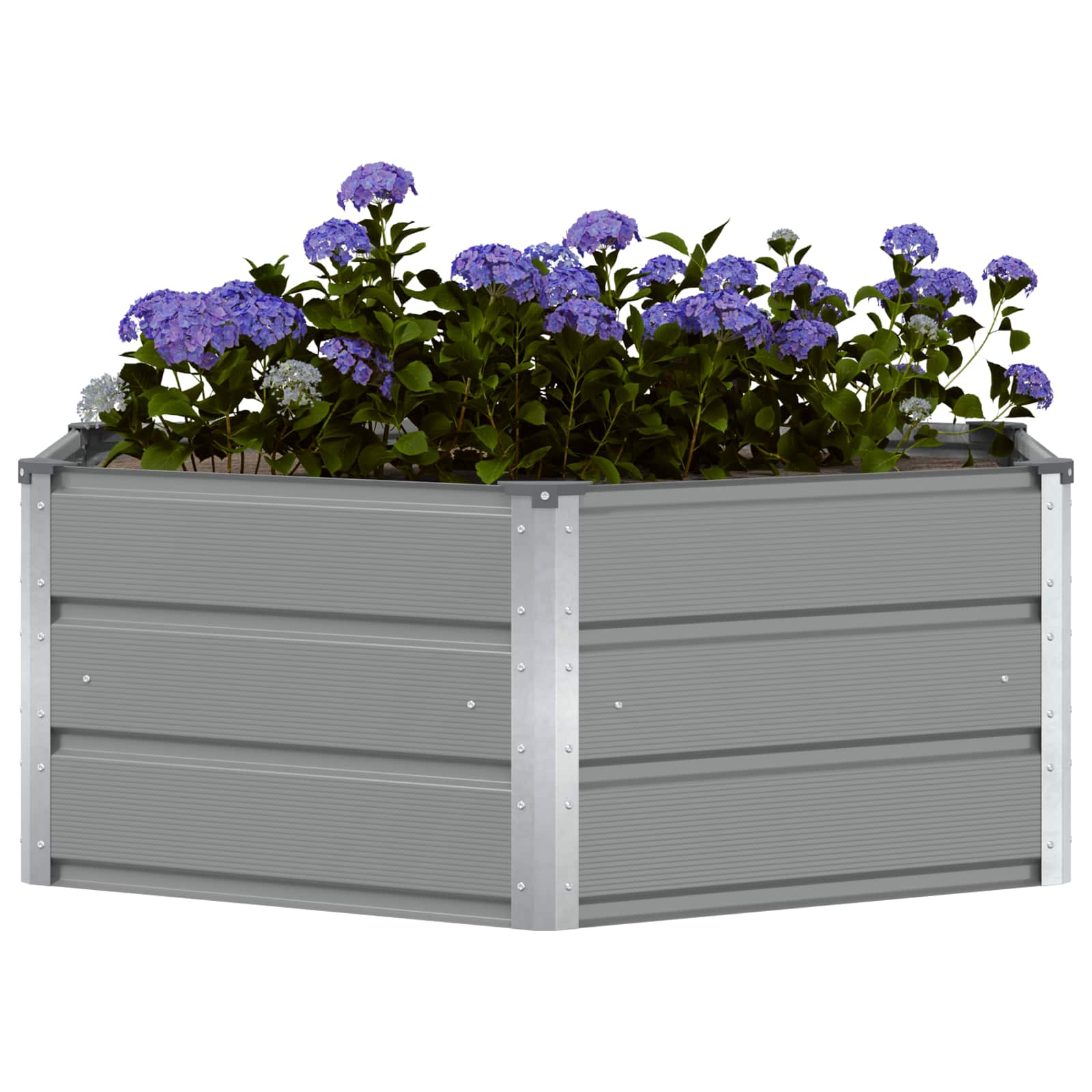 Vidaxx jardinière gris clair 129 x 129 x 45 cm acier