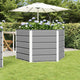 Vidaxx jardinière gris clair 129 x 129 x 75 cm acier
