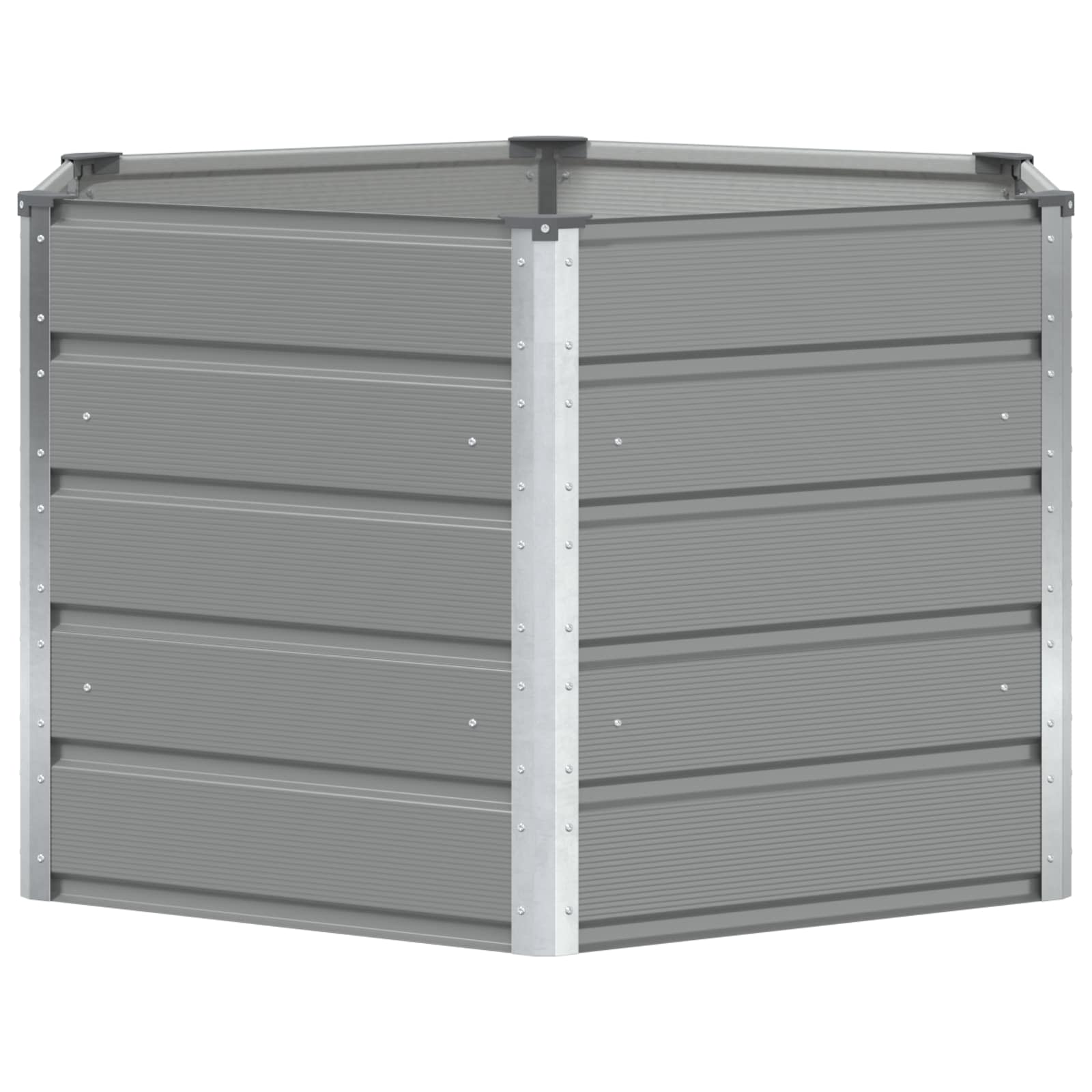 Vidaxx jardinière gris clair 129 x 129 x 75 cm acier