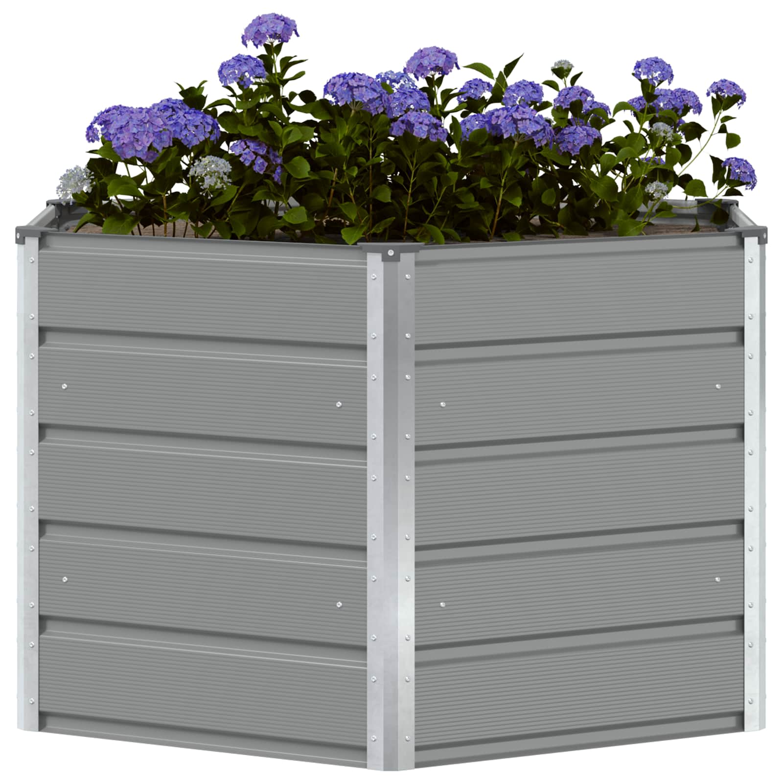 Vidaxx jardinière gris clair 129 x 129 x 75 cm acier