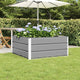 Vidaxx jardinière gris clair 100 x 100 x 45 cm acier