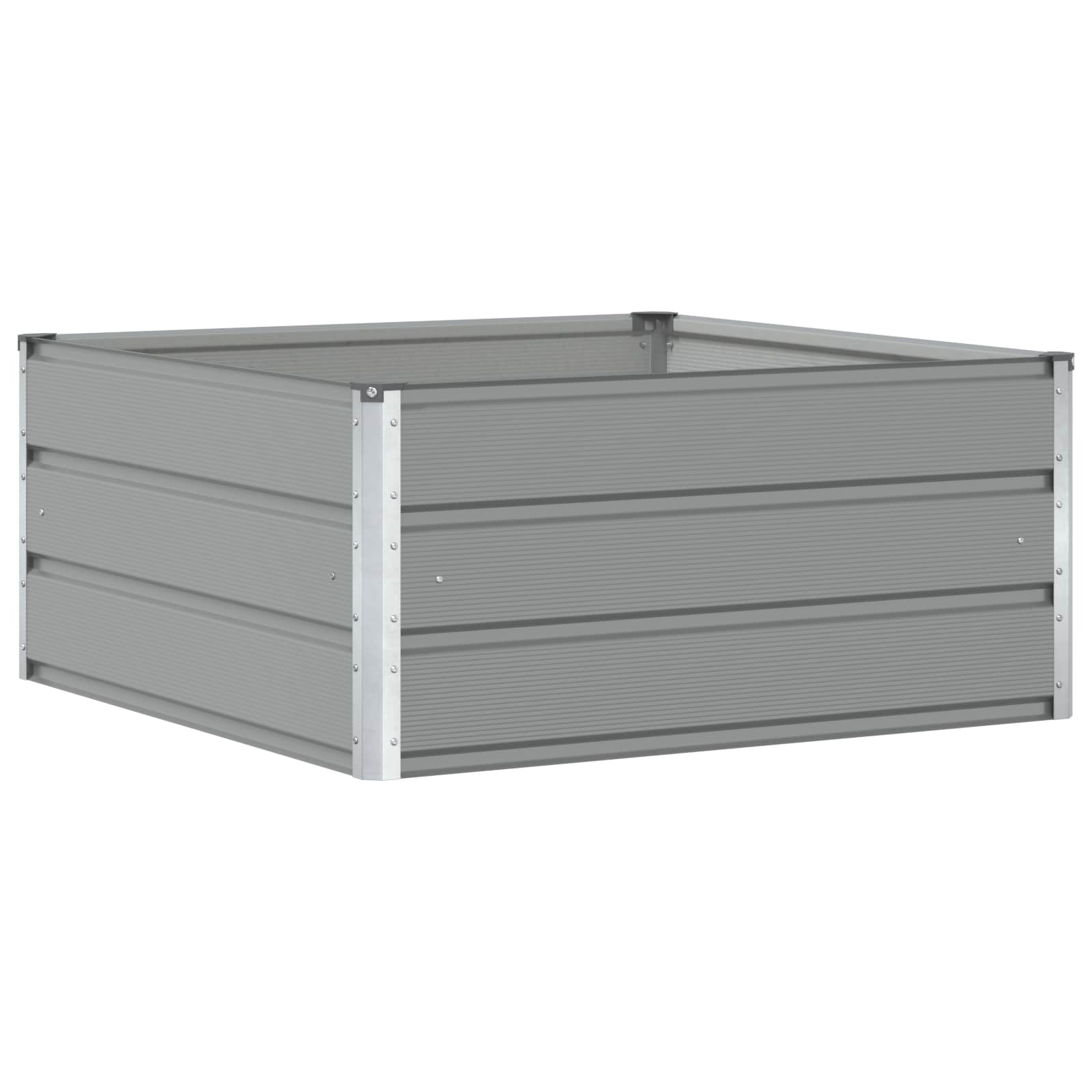 Vidaxx jardinière gris clair 100 x 100 x 45 cm acier