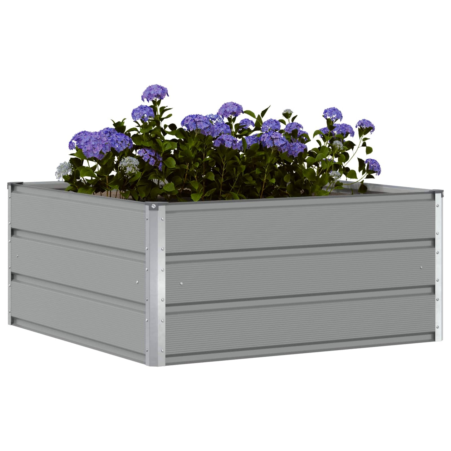 Vidaxx jardinière gris clair 100 x 100 x 45 cm acier