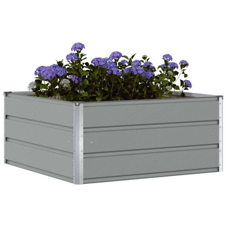 Vidaxx jardinière gris clair 100 x 100 x 45 cm acier