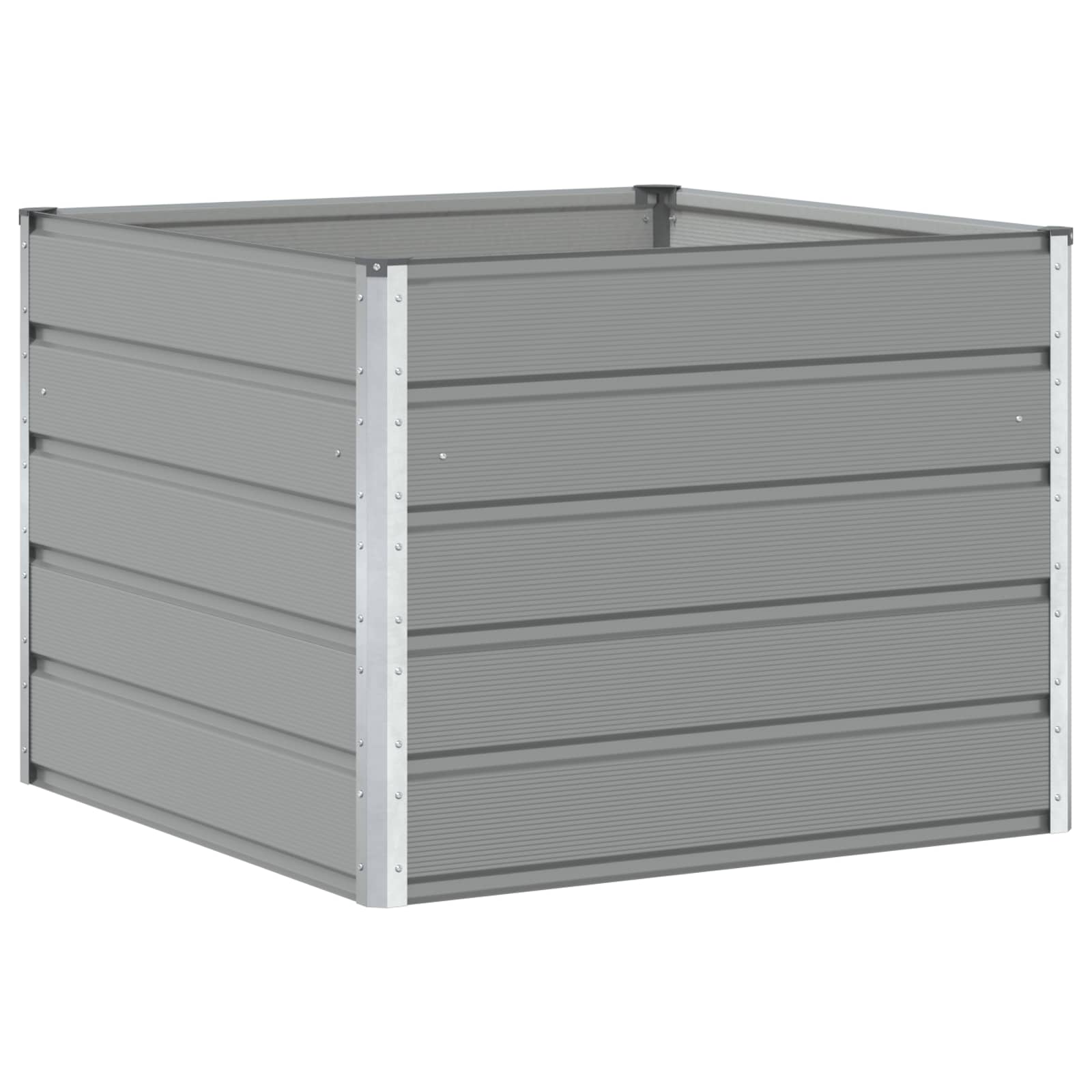 Vidaxx jardinière gris clair 100 x 100 x 75 cm acier