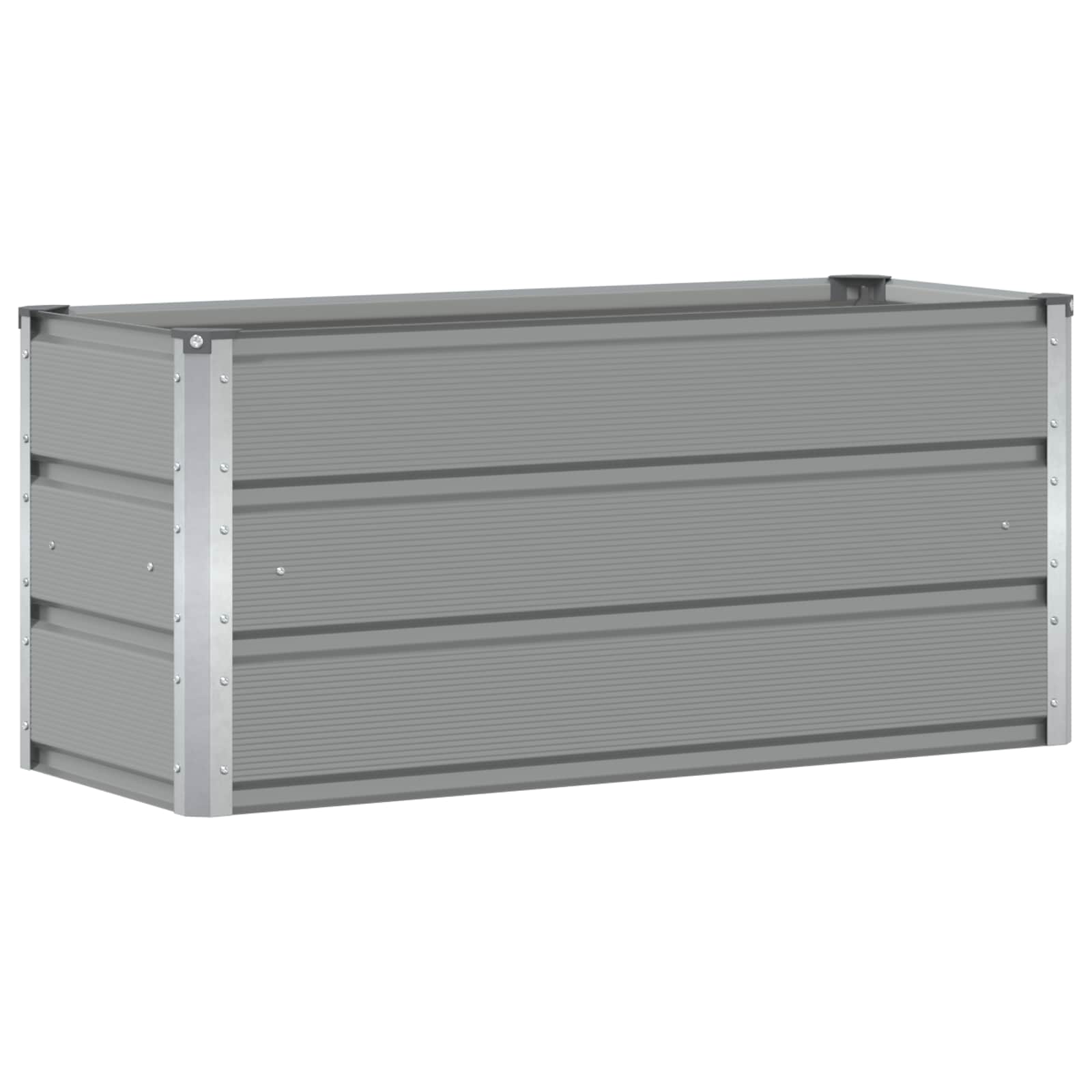Vidaxx jardinière gris clair 100 x 40 x 45 cm acier