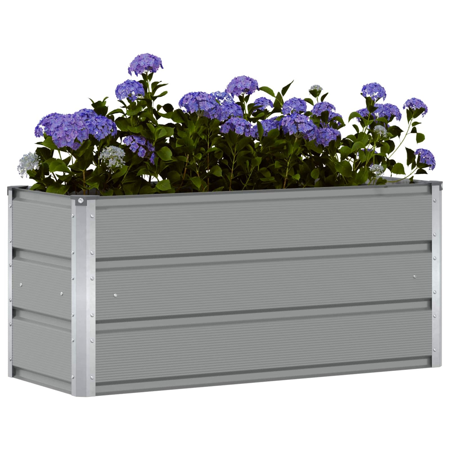 Vidaxx jardinière gris clair 100 x 40 x 45 cm acier