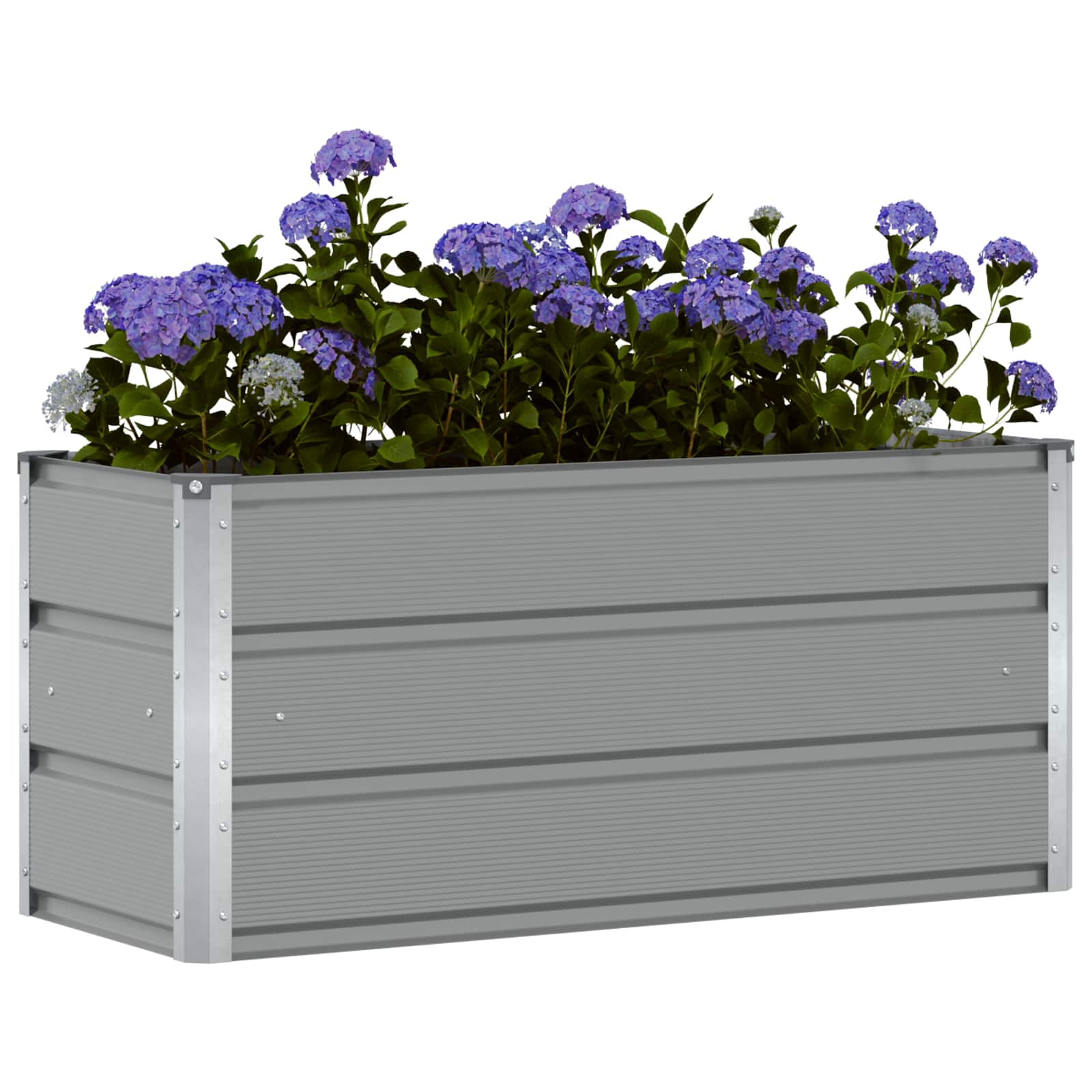 Vidaxx jardinière gris clair 100 x 40 x 45 cm acier
