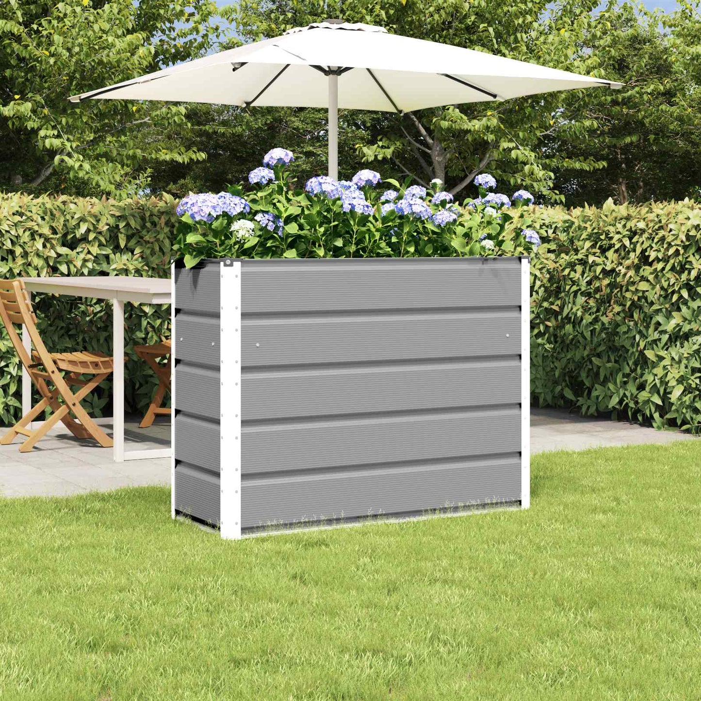 Vidaxx jardinière gris clair 100 x 40 x 75 cm acier