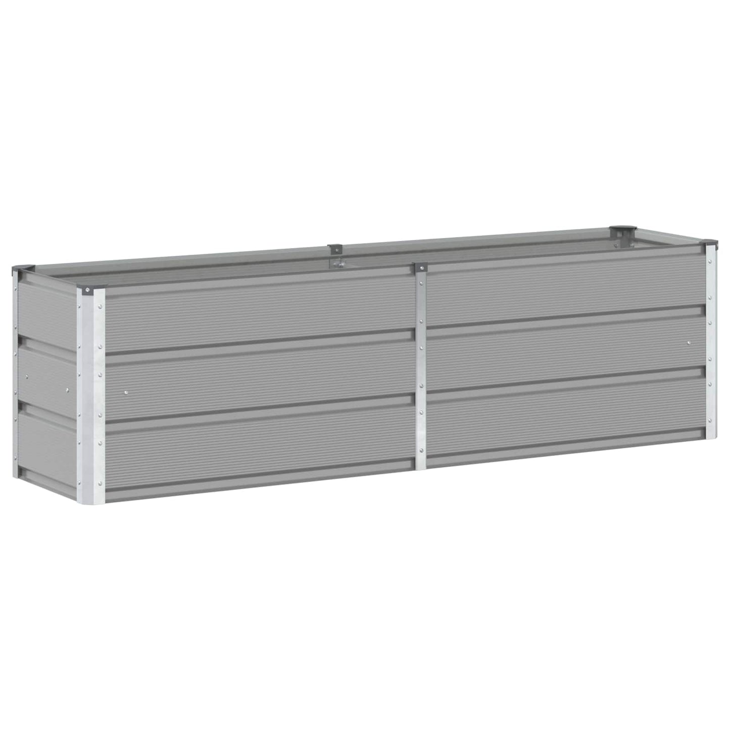 Vidaxx jardinière gris clair 160 x 40 x 45 cm acier
