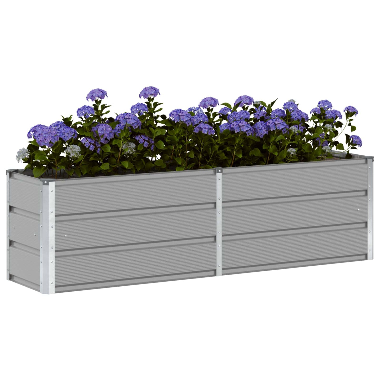 Vidaxx jardinière gris clair 160 x 40 x 45 cm acier