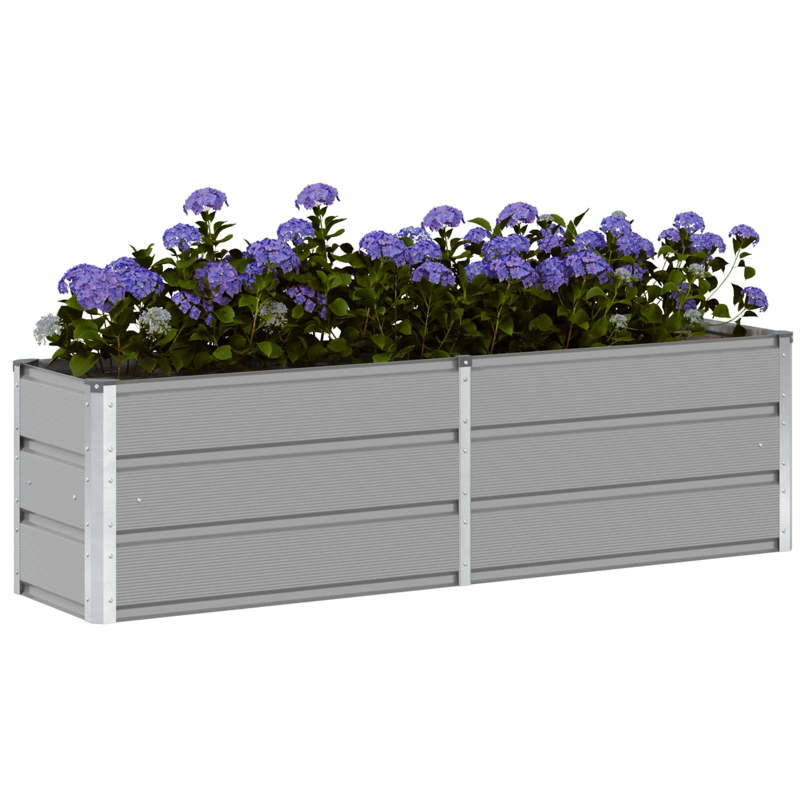 Vidaxx jardinière gris clair 160 x 40 x 45 cm acier