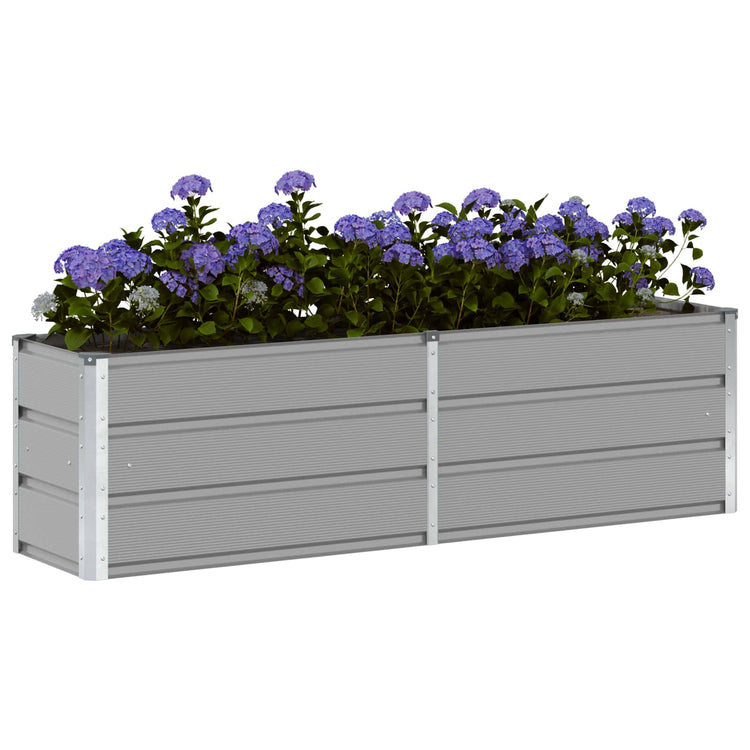 Vidaxx jardinière gris clair 160 x 40 x 45 cm acier