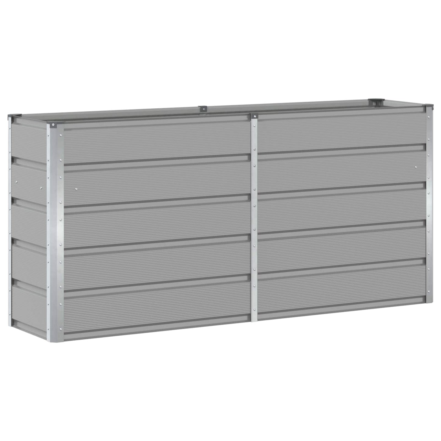 Vidaxx jardinière gris clair 160 x 40 x 75 cm acier