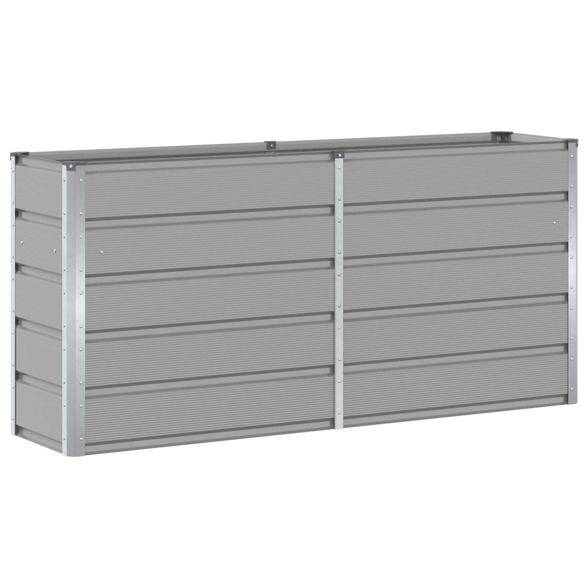 Vidaxx jardinière gris clair 160 x 40 x 75 cm acier