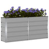Vidaxx jardinière gris clair 160 x 40 x 75 cm acier