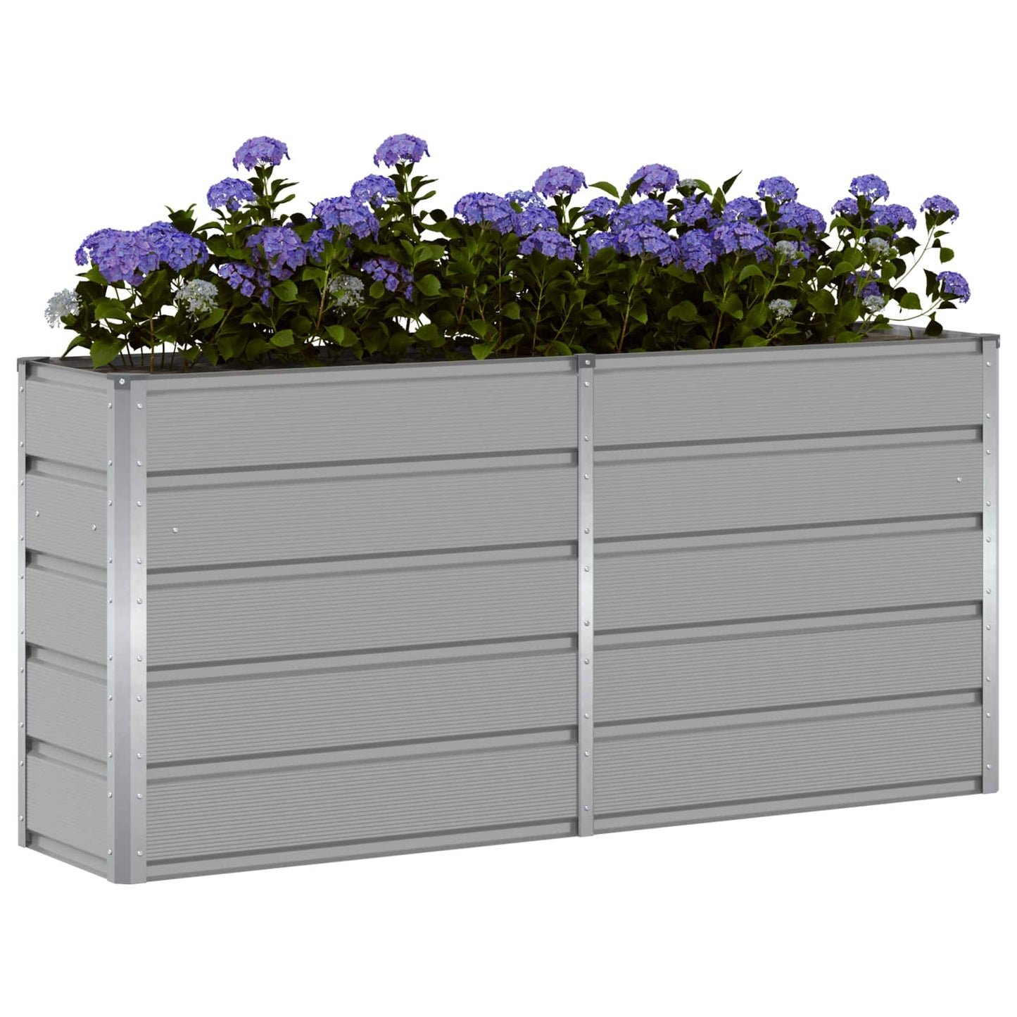 Vidaxx jardinière gris clair 160 x 40 x 75 cm acier