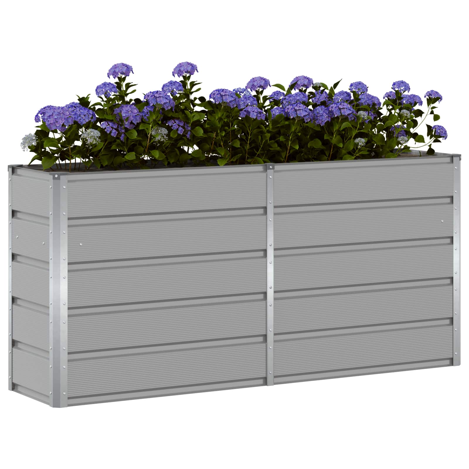Vidaxx jardinière gris clair 160 x 40 x 75 cm acier