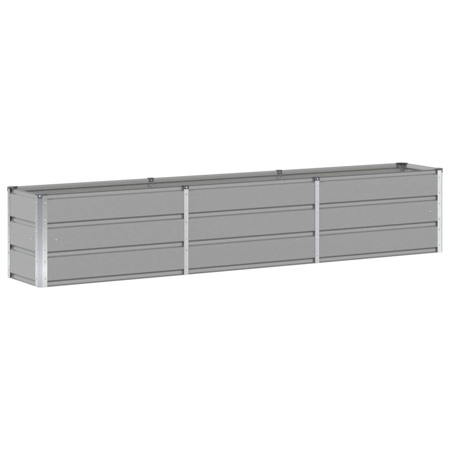 Vidaxx jardinière gris clair 240 x 40 x 45 cm acier