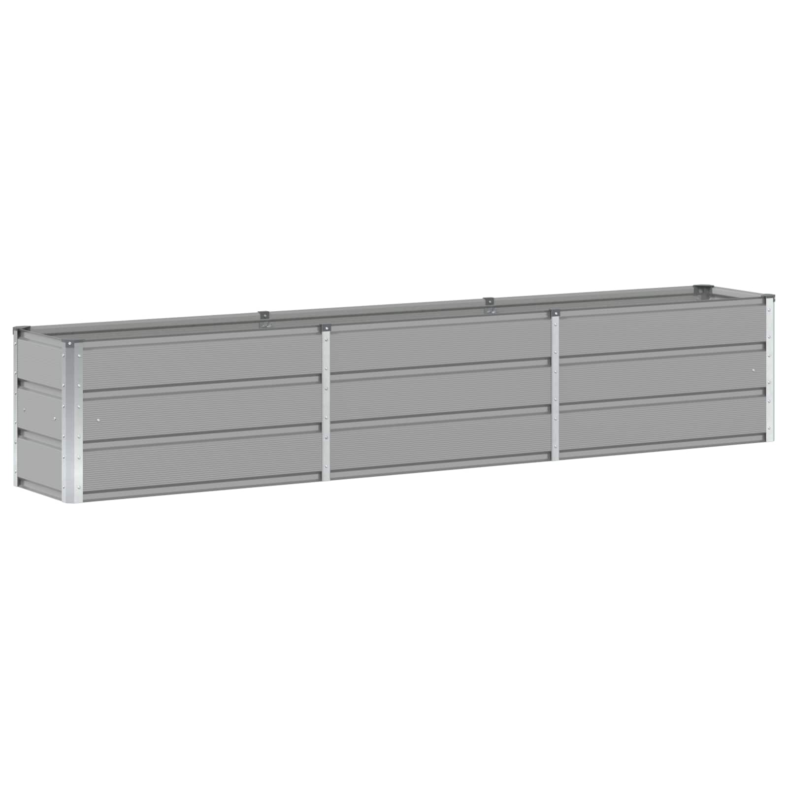 Vidaxx jardinière gris clair 240 x 40 x 45 cm acier